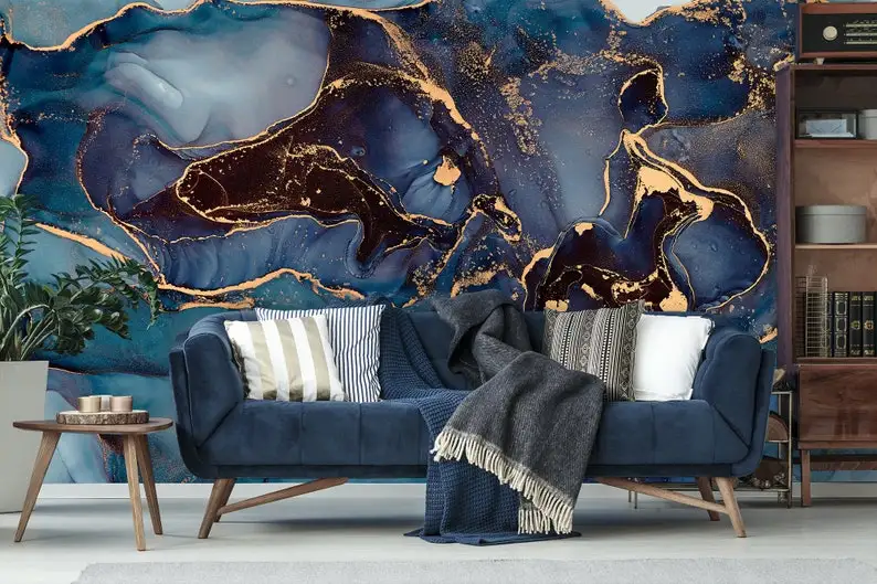 

Luxurious abstract marble wallpaper, Wall Mural, Removable Wallpaper, Self Adhesive, Peel and Stick, Wall Decor