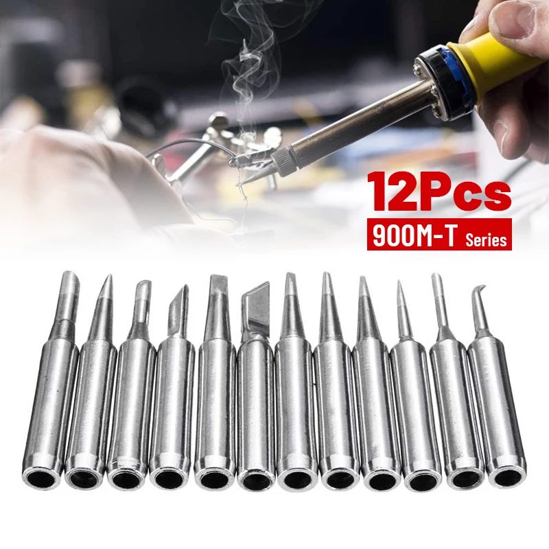 

Наконечник паяльника 12 шт./компл. 900M-T, Электрический сменный сварочный наконечник для паяльной станции Hakko, высокое качество