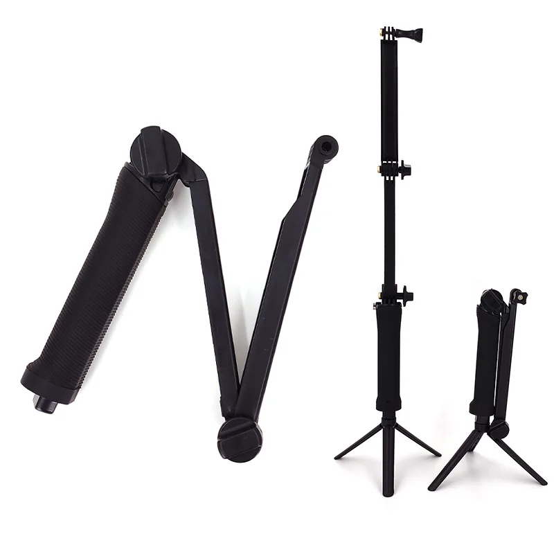 

Портативный 3-сторонний водонепроницаемый монопод селфи-палка складной штатив-подставка для GoPro Hero 8 7 6 5 Yi 4K Sjcam Eken аксессуары