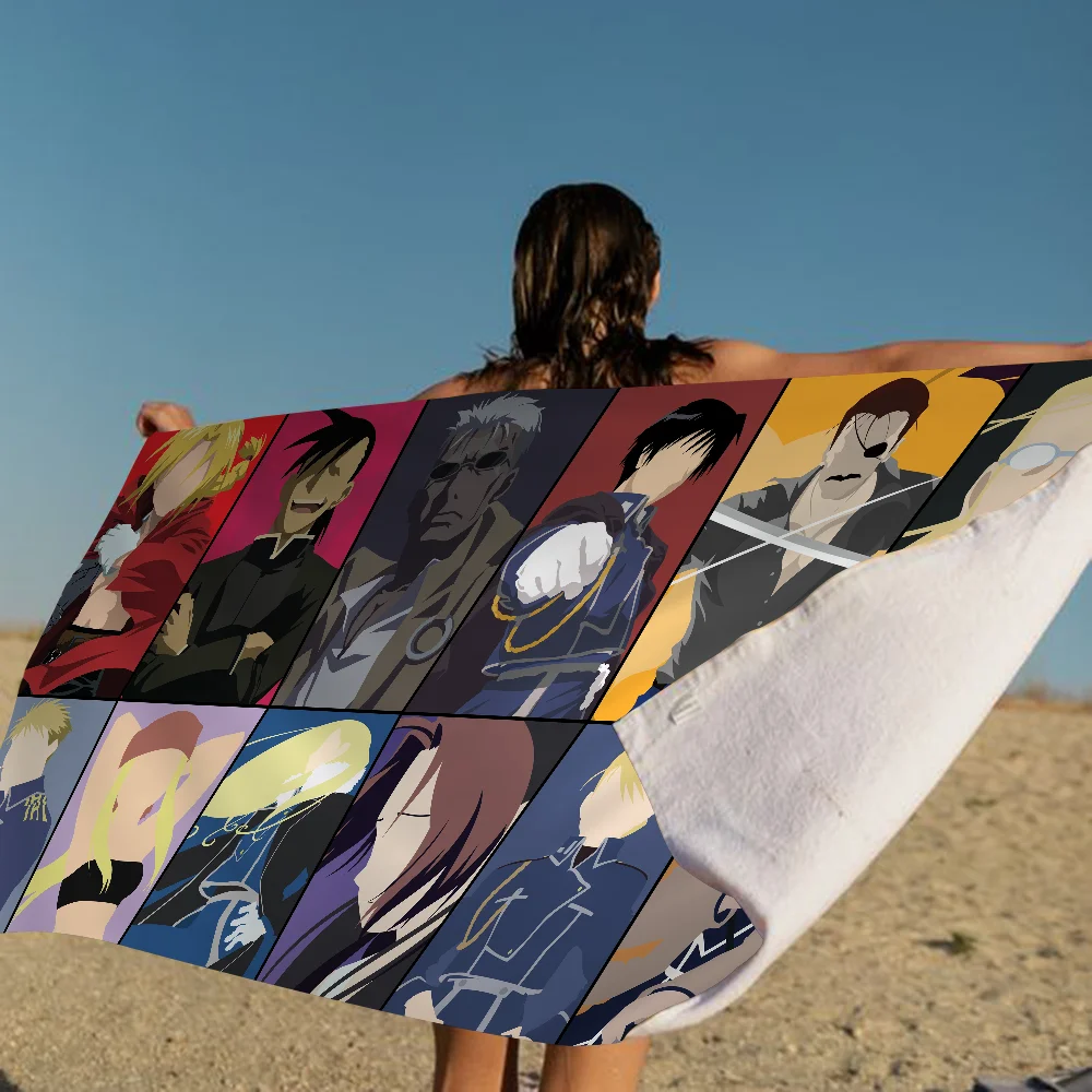 Быстросохнущее Пляжное И Банное Полотенце Из Микрофибры FullMetal Alchemist Приятное Для