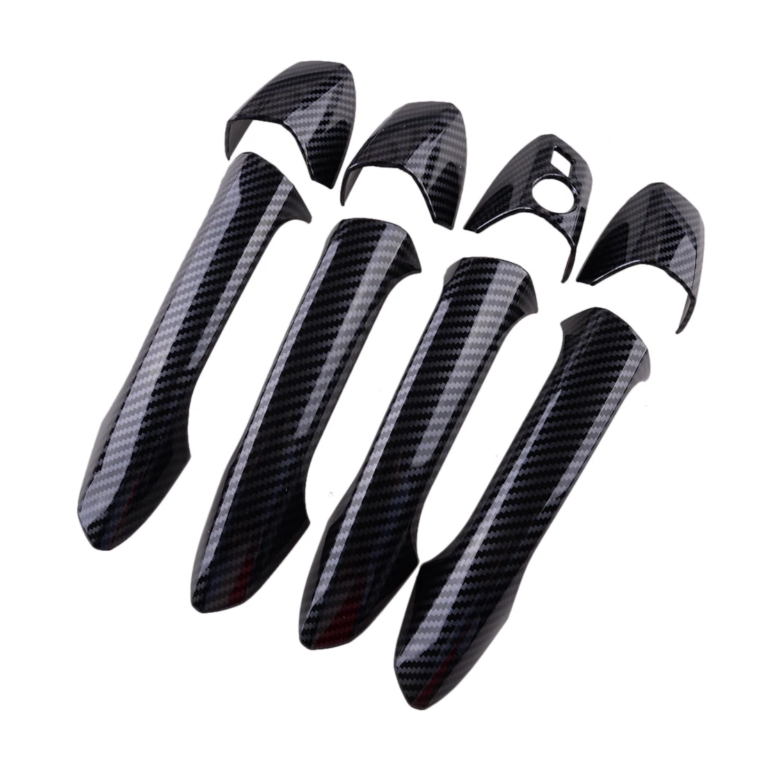 

Car Exterior Door Handle Cover Trim Cap Set Carbon Fiber Texture Black Fit for Mercedes Benz W246 W204 W212 X204 W166 W117 LHD