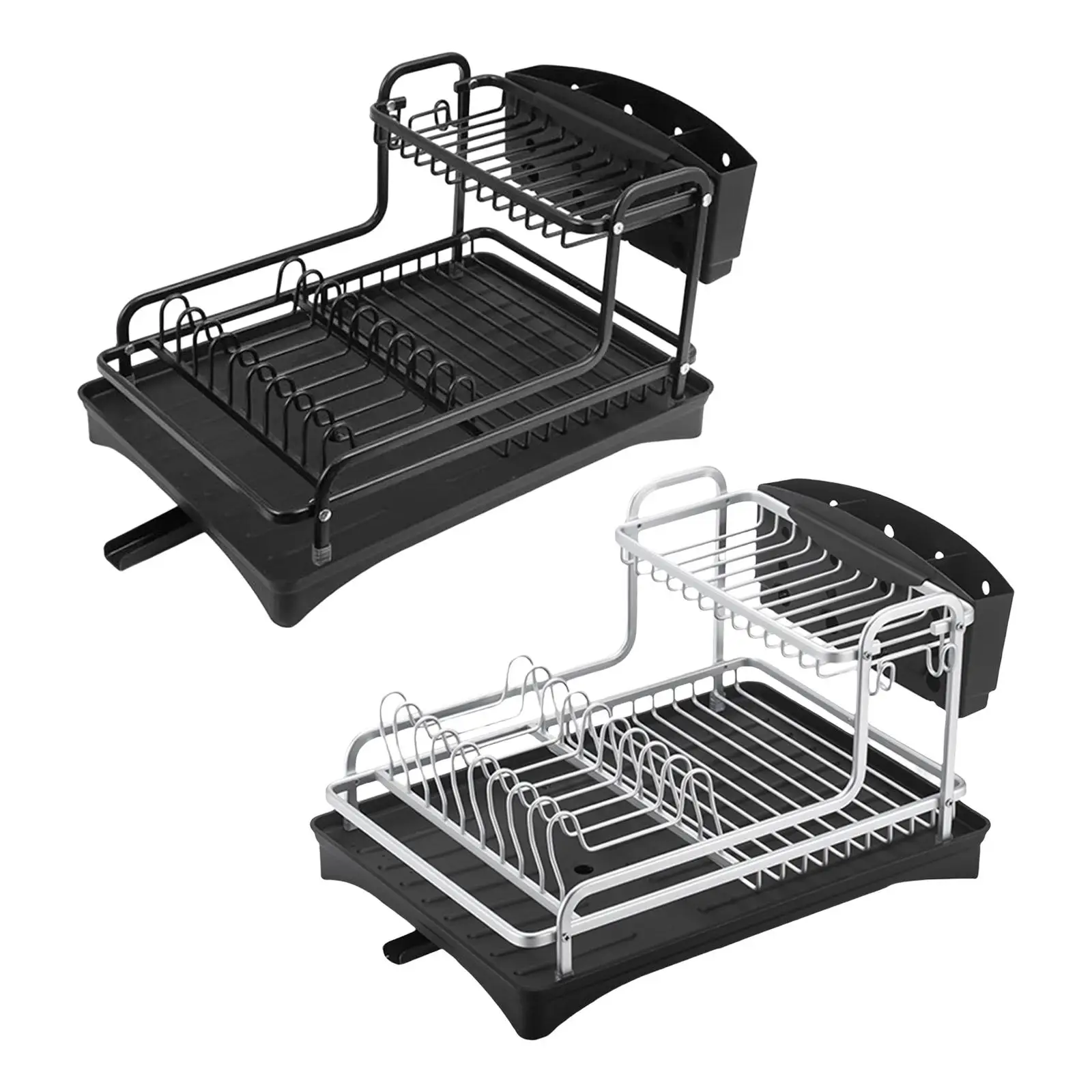 

Aluminum Dish Drying Rack Utensil Holder Sink Organizer Multipurpose Sink Stand Kitchen Accessories Shelf for Bathroom Household