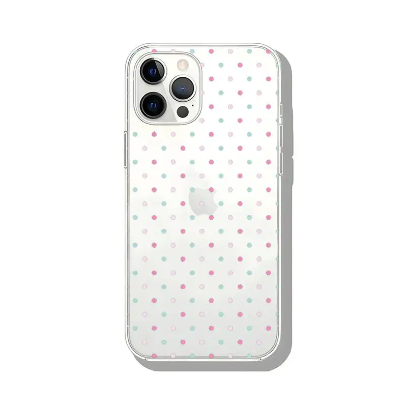 Цветной чехол для телефона в горошек Прозрачный Iphone Se 5 6 S 7 8 Plus Xr X Xs Max 11 12 13 Mini Pro |