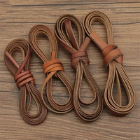 vintage diy jewelry braided craft bracelets cowhide 100cm length 3 10mm width brown genuine leather cord creative accessories