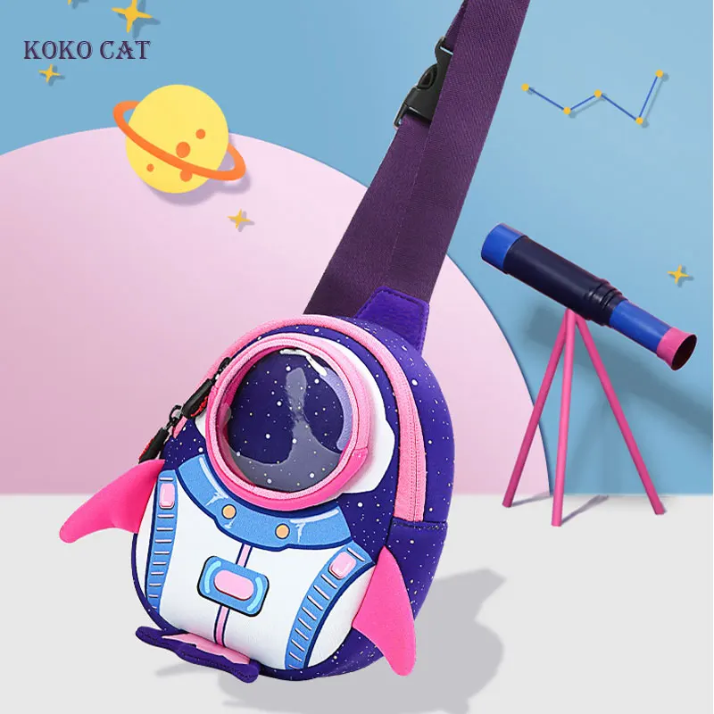 

Cool Rocket Kids Messenger Bag Children Toddler Chest Bag Shoulder Bags 3D Cartoon Travel Pre School Bag for Girls Boys4-8 Years