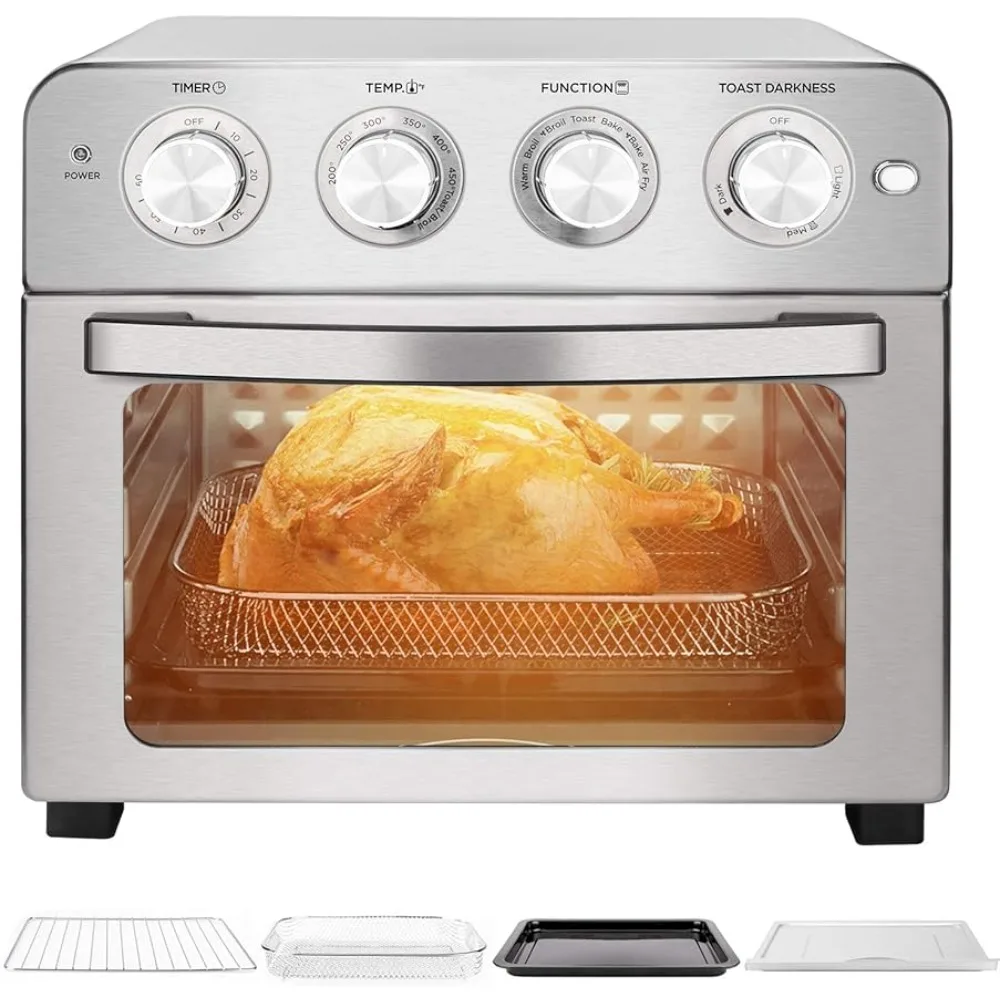 

Воздушная фритюрница, 24-квартовый тостер, многоконвекционная воздушная фритюрница, гриль и Дегидратор, 7 предметов, цвет из нержавеющей стали