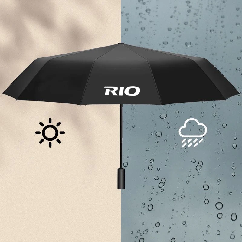 

110cm Windproof Double Automatic Folding Umbrella Car Luxury Large Umbrellas For KIA RIO 2 3 4 5 Xline x line Car Accessories