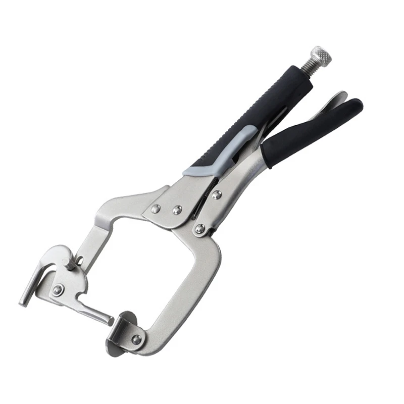 

12 Inch Multi-Function C Clamp Woodworking Tool Pocket Hole Face Clamp Adjustable Right Angle 2In1 Welding Clamp