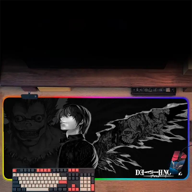 

Anime Death Note gamer play mats Mousepad Gaming Mouse Pad Computer Mousepad RGB Large XXL keyboard pad 35x90cm