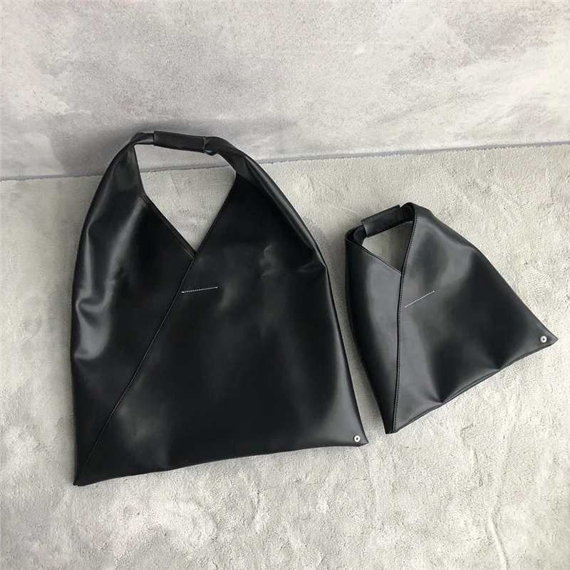 Cowhide Triangle Tote Bag with Large Capacity One Shoulder High Quality Luxury Brand Handbags 2023 New Geniune Leather Bags