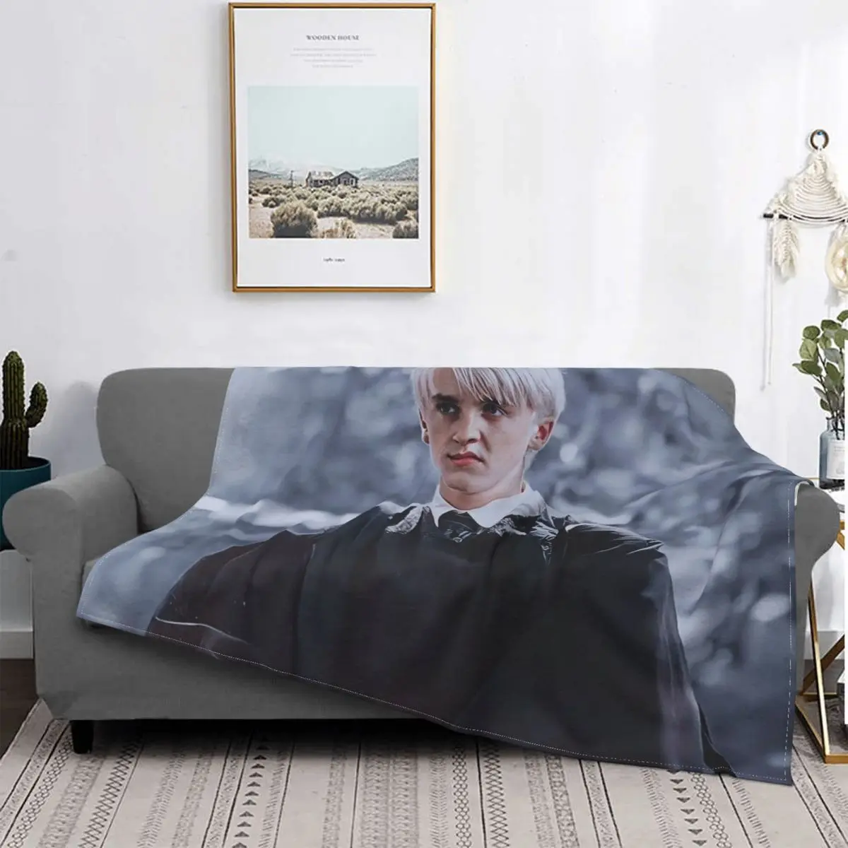 

Draco Malfoy Blankets Fleece All Season Tom Felton Actor Multi-function Soft Throw Blankets for Bed Car Bedspreads