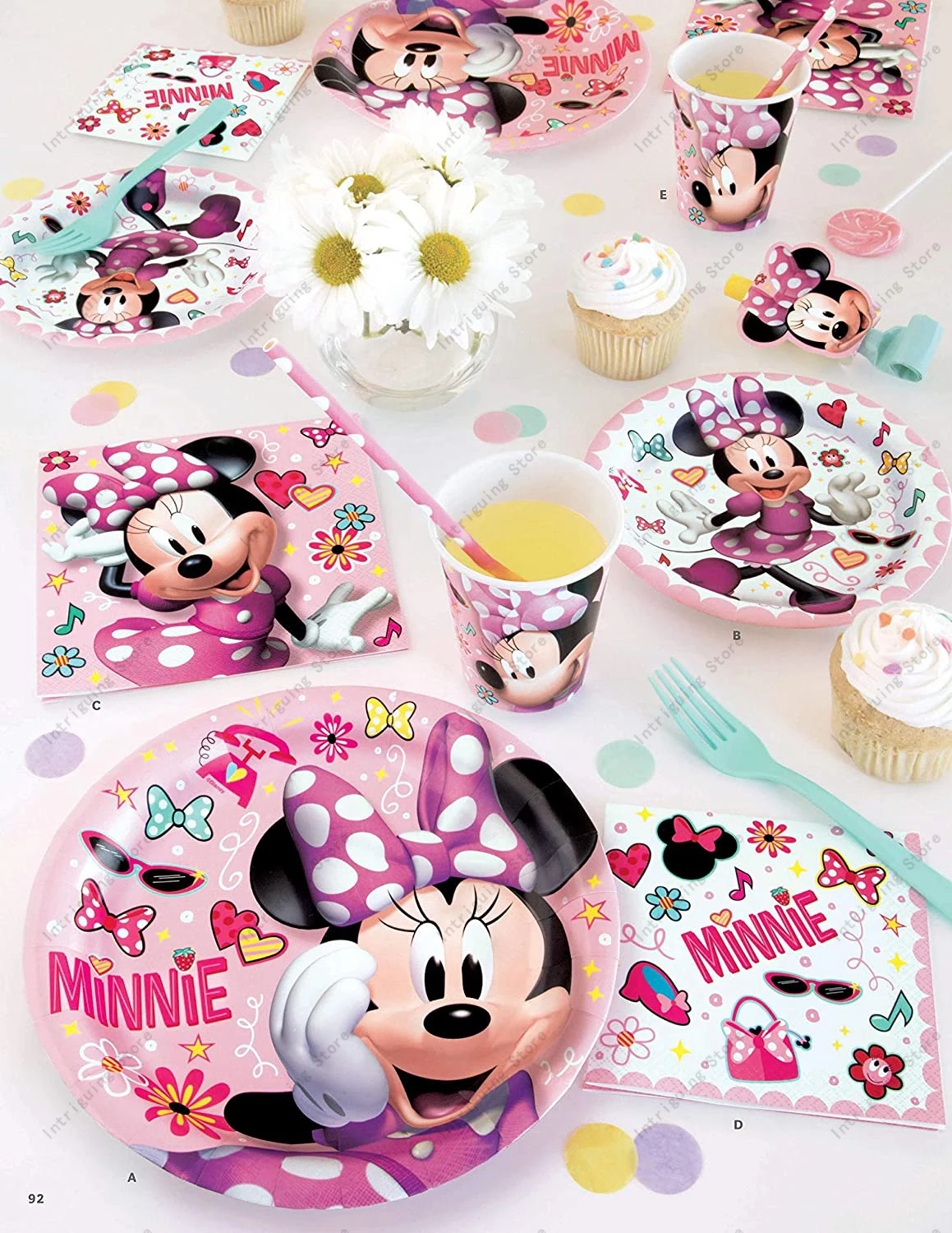 Minnie Mouse Dinnerware Bundle Plates Cups Napkins Number Ba