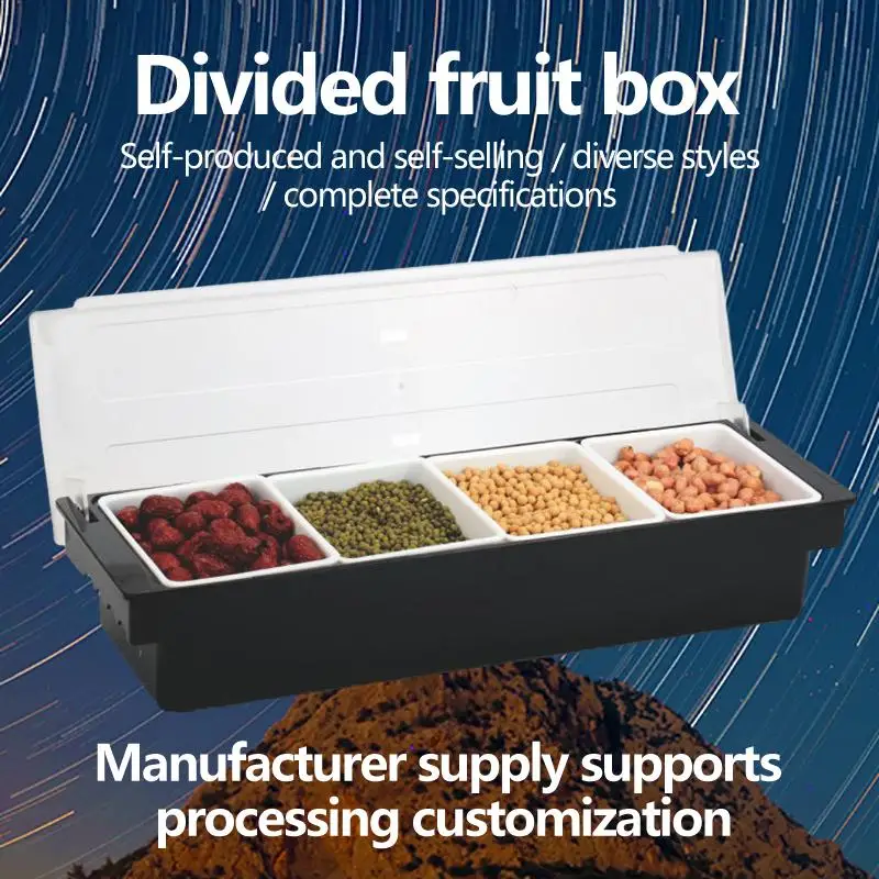 

Organize Your Bar Counter With This Multi Functional Plastic Seasoning And Fruit Box Set Perfect For Cocktail Decoration And U
