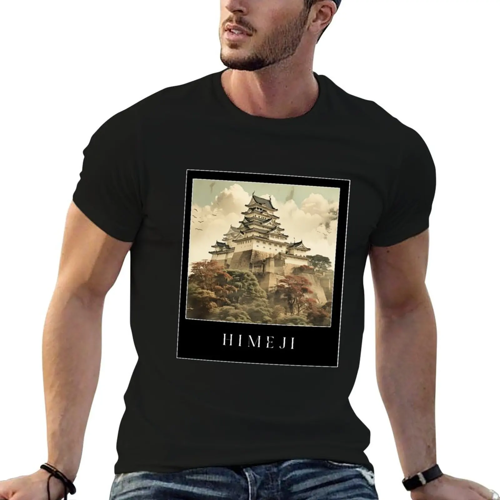 Футболка Himeji с замком мужская футболка блузка одежда больших размеров