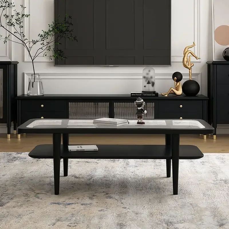 Французский стиль роскошный винтажный черный закаленный стеклянный чайный