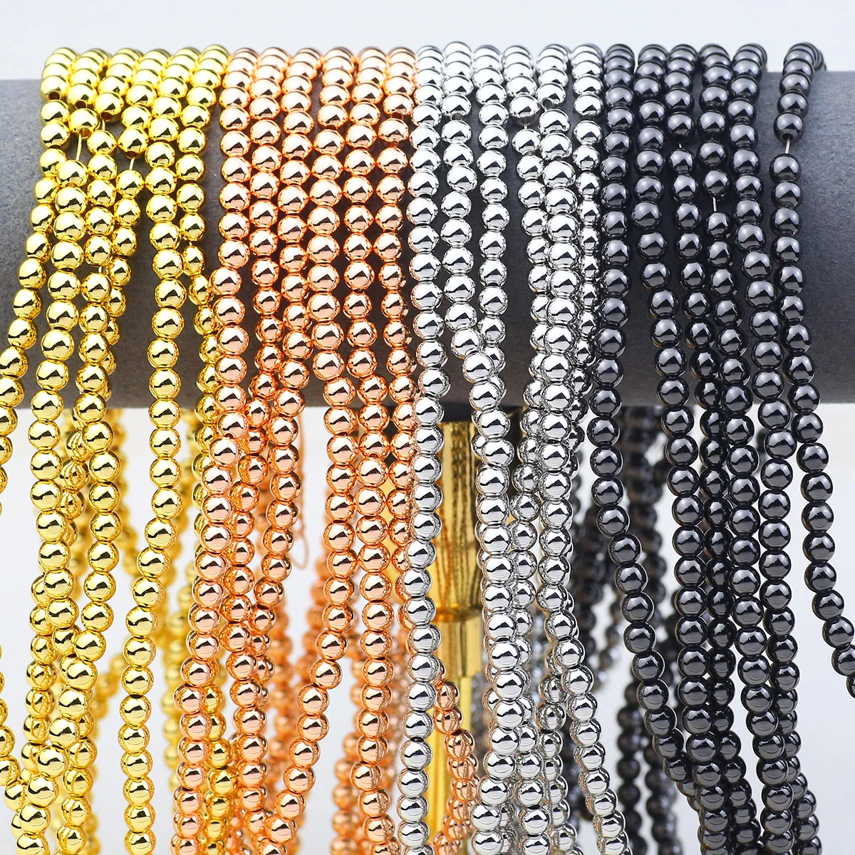 3/4/5/6/8 мм свободные круглые медные бусины распорки розовый