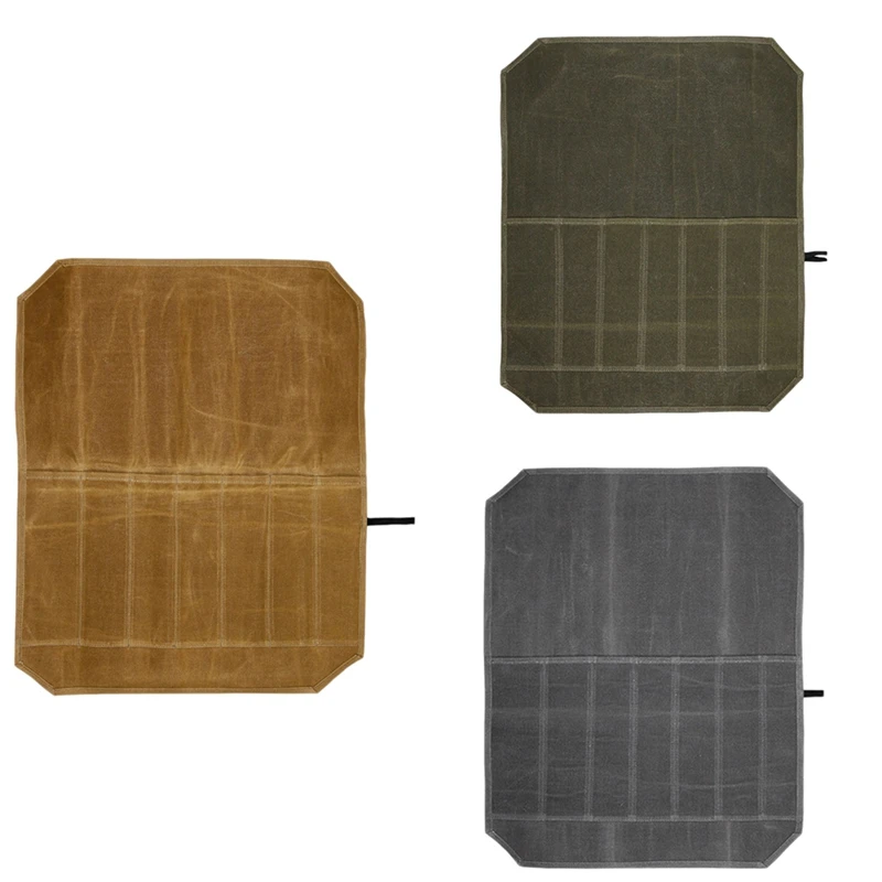 

Knife Roll Box, Waxed Canvas Cutlery Knife Holder Protector, Home Kitchen Cooking Tools And Cutlery Packaging Bags