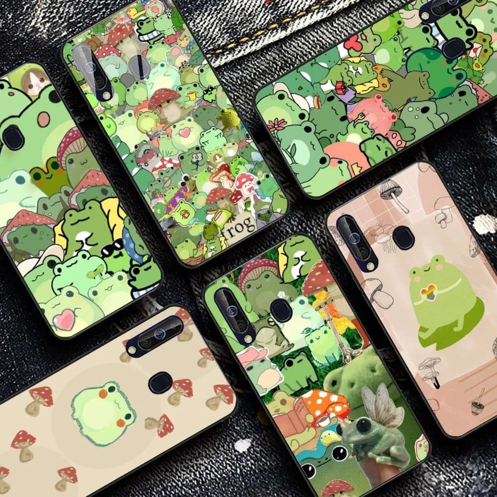 

Mushroom Frog Phone Case For Samsung A 13 21 30 31 32 51 52 53 70 For Huawei Honor 50 60 70 For OPPO Vivo