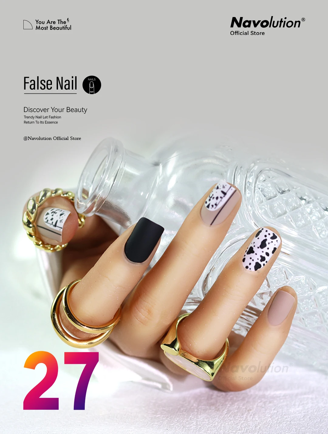 

24 шт./набор, накладные ногти для маникюра