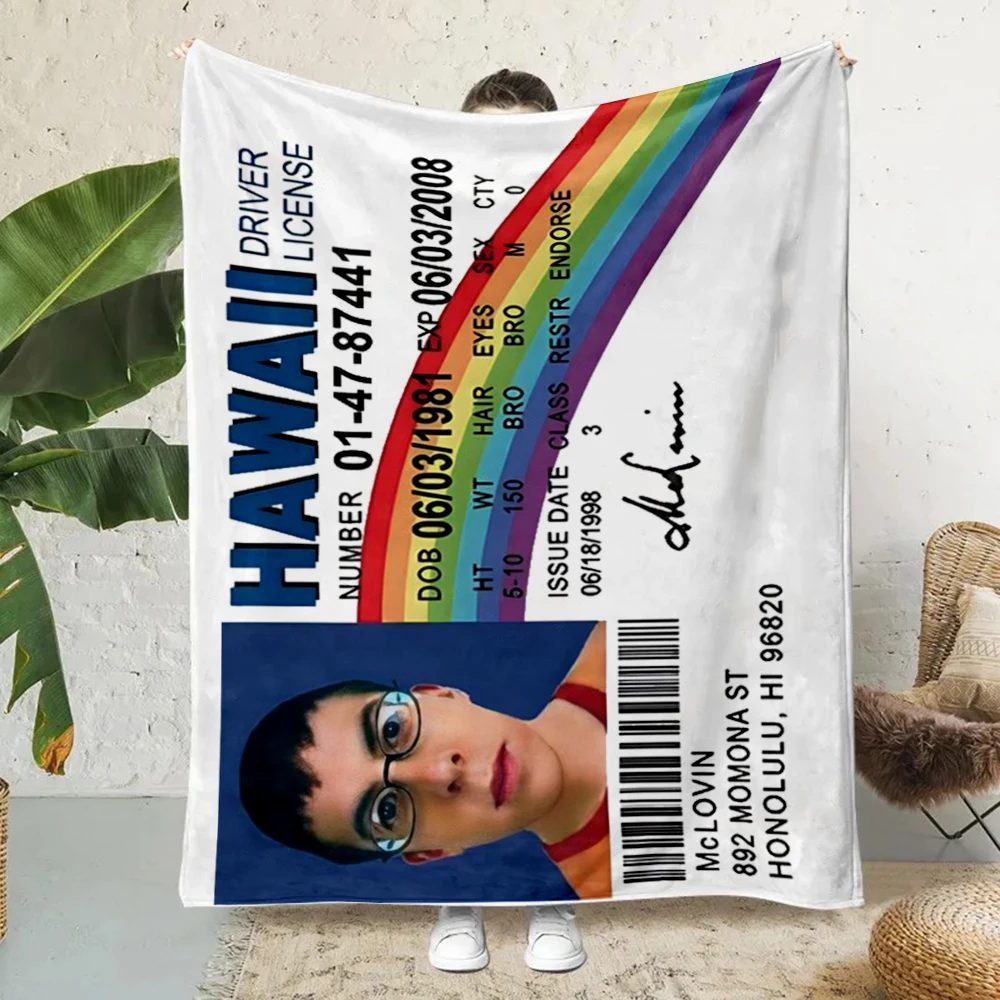 Одеяло с принтом Mclovin Movie Superbad Fogell одеяла для пикника теплое одеяло мягкое и