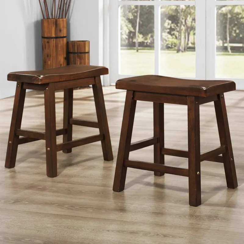 

18 in. Back Stool - Set of 2 -Black Sand bar stools for kitchen outdoor bar stool