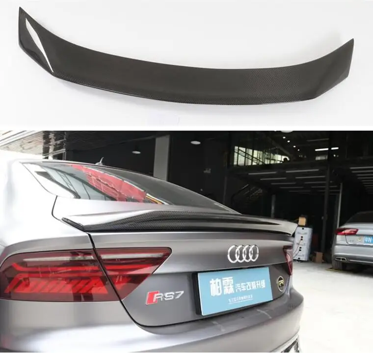 

High Quality REAL CARBON FIBER REAR WING TRUNK LIP TAIL SPOILER FOR AUDI A7 S7 RS7 SLINE 2012 2013 2014 2015 2016 2017 2018