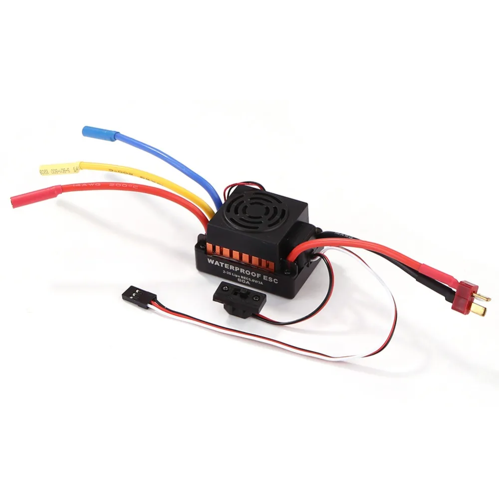 9T 4370KV 4 poles Sensorless Brushless Motor & 60A Electronic Speed Controller Combo Set for 1/10 RC Car and Truck images - 6