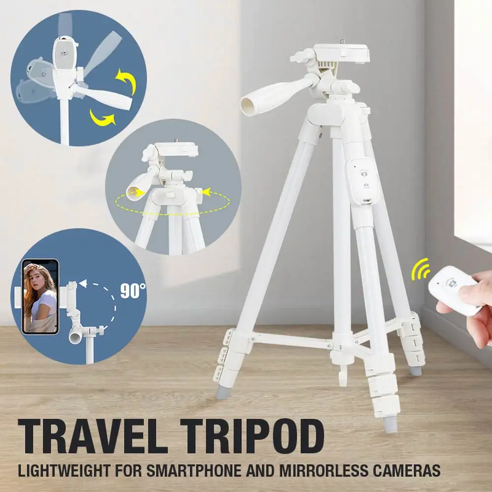 

Новинка 140 см портативный штатив-Трипод для путешествий с зажимом для телефона и пультом дистанционного управления