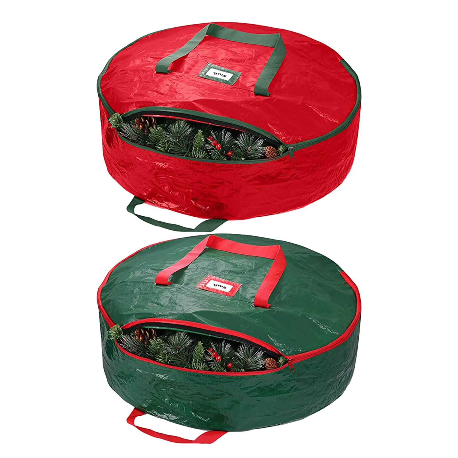 

30-дюймовая сумка для хранения венков на Рождество, легко выскользнуть из гирлянды, товары для домашнего декора