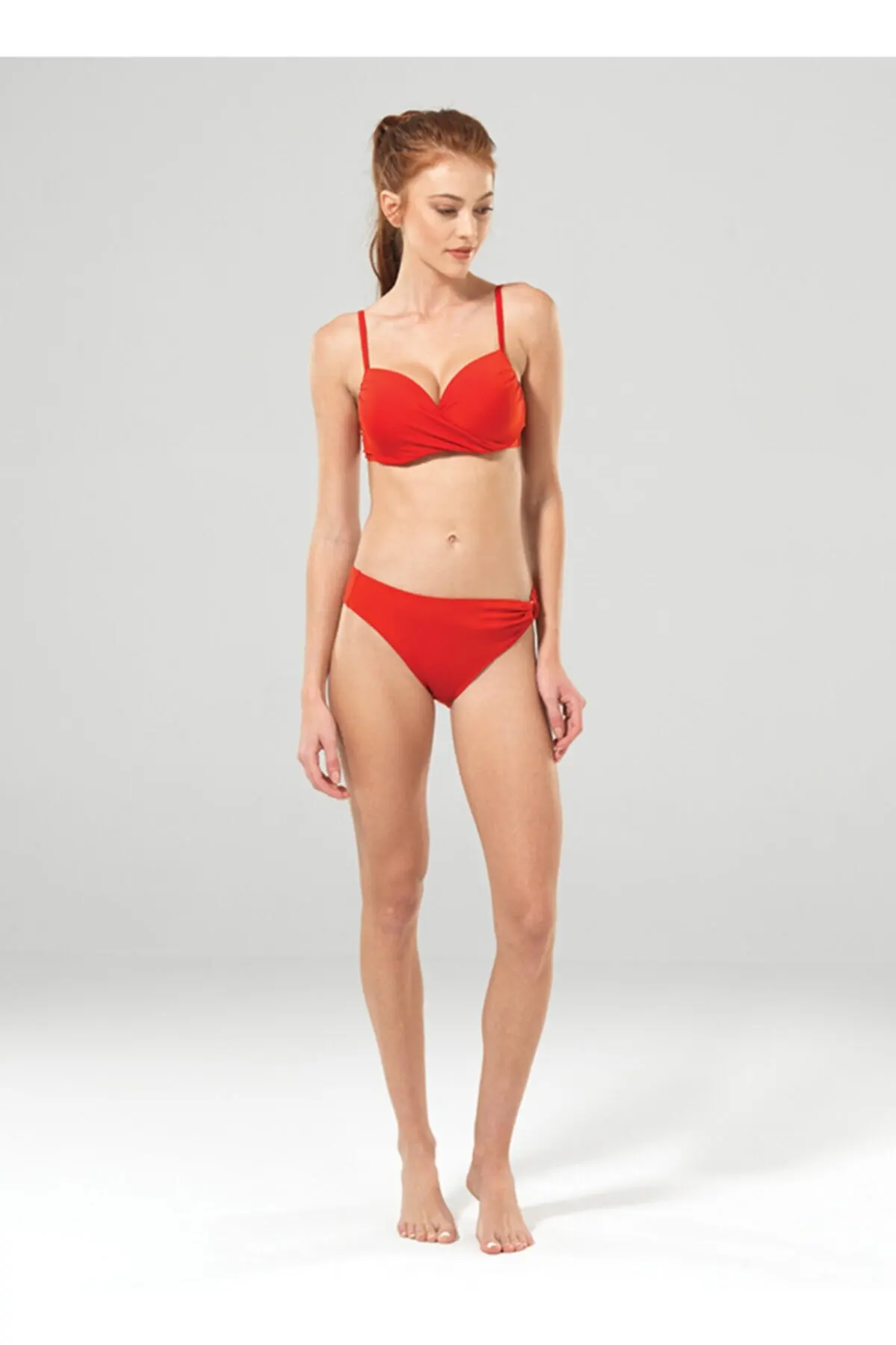 Женский топ бикини-красный купальник, женский купальник, сексуальное бикини, новинка 2022, комплект бикини с пуш-ап, костюм, женская пляжная од...