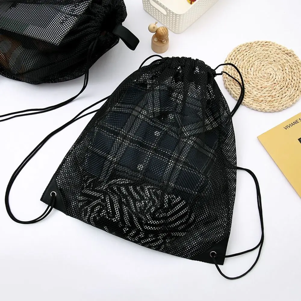 

Outdoor Multifunctional Basketball Portable Storage Bag Shoulder Backpack Drawstring Mesh Bags Pull Rope Bundle Pocket