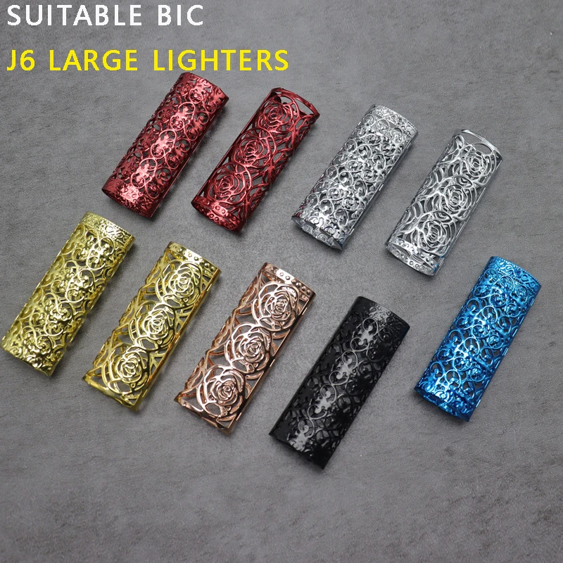 Alloy Hollow Carved Exquisite Rose Pattern Cover Case Creati