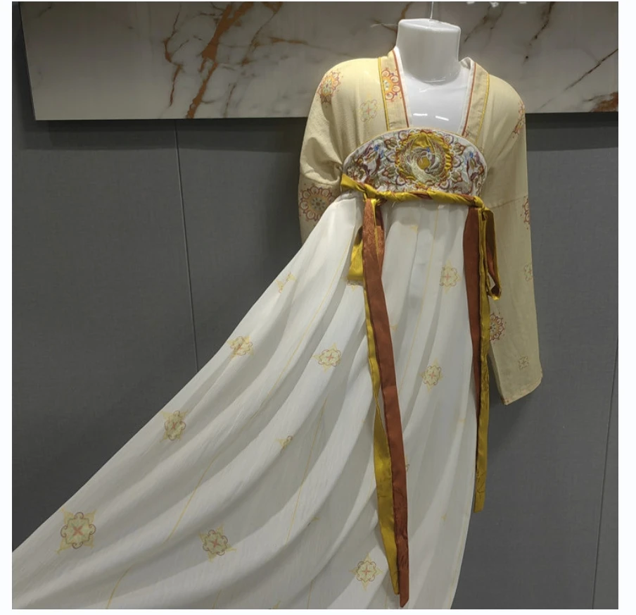 Jinwu демисезонное детское платье ханьфу в китайском стиле с длинным рукавом