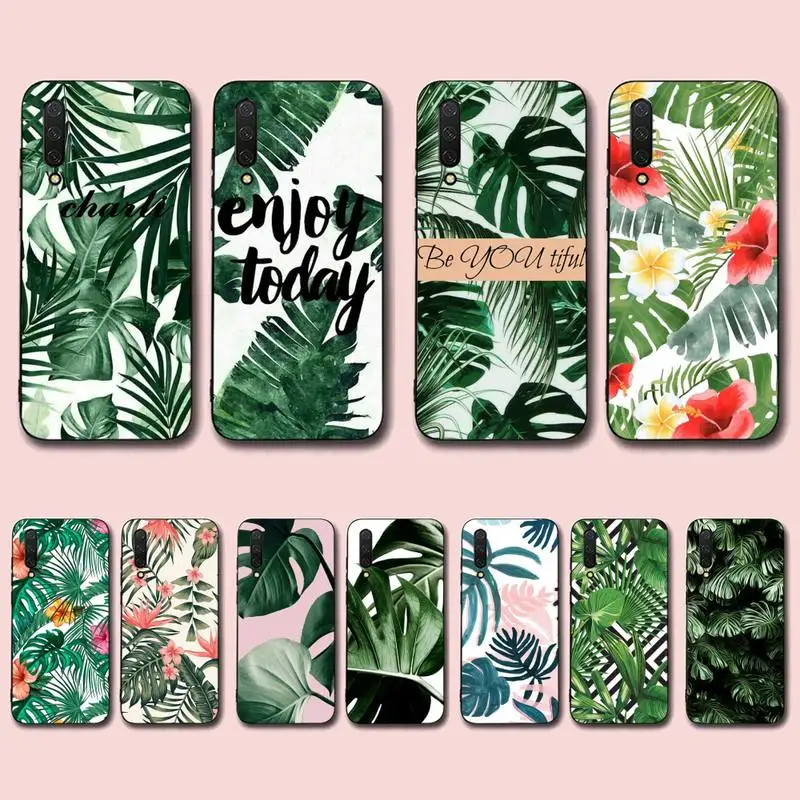 

Leaves Monstera Green Phone Case for Xiaomi mi 5 6 8 9 10 lite pro SE Mix 2s 3 F1 Max2 3
