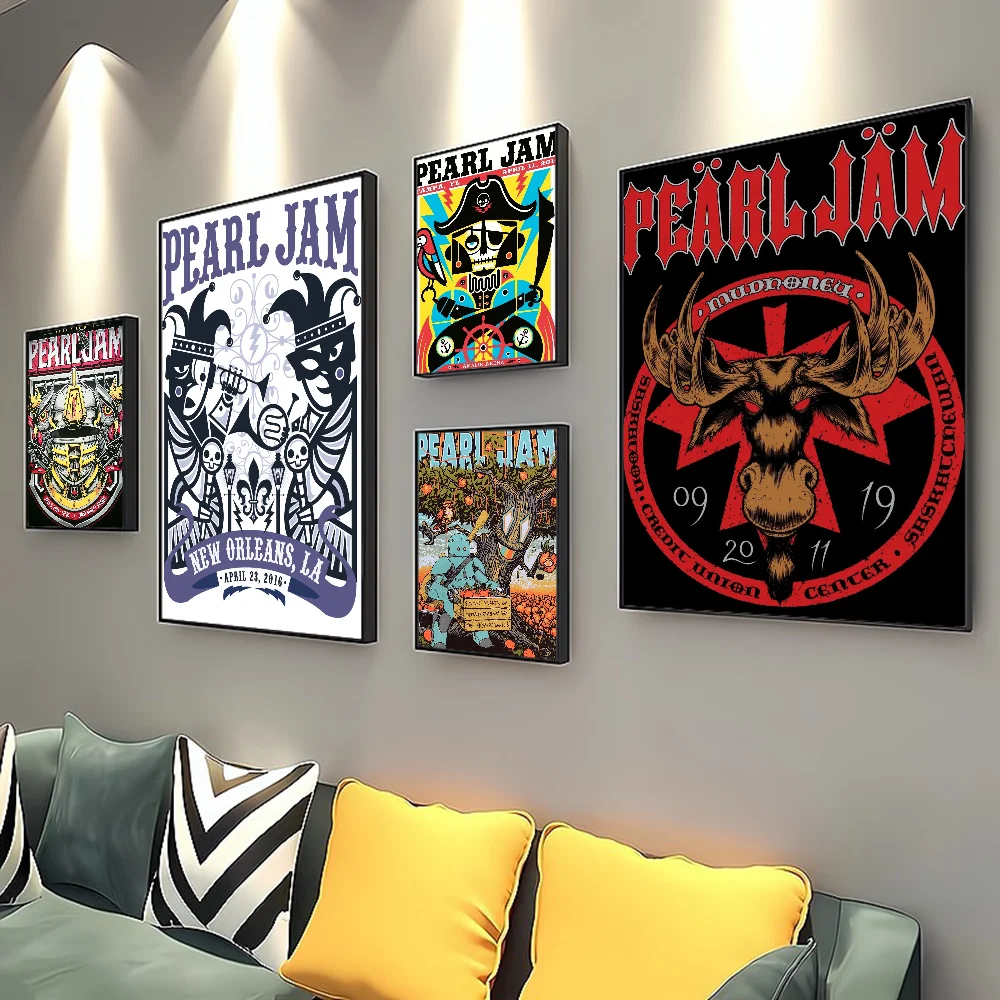 P-Pearl J-Jam Band аниме постеры липкие HD качественные настенные художественные ретро