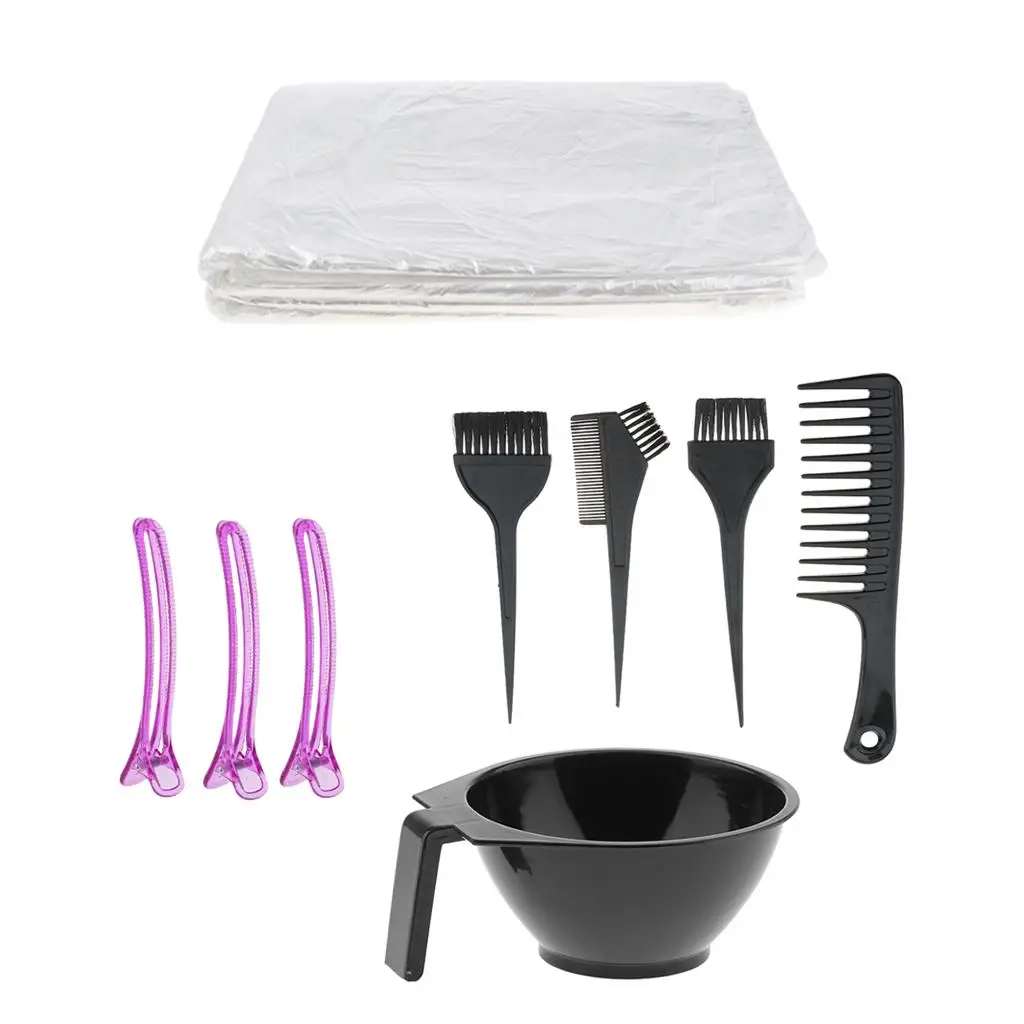 Ing Mixing Bowl Brush Comb And Clip 0pcs Disposable Hairdressing  Haircut Apron