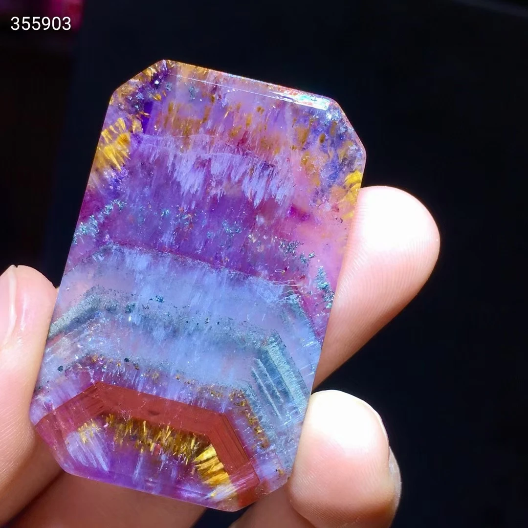 

Natural Cacoxenite Red Auralite 23 Rectangle Pendant 46.4/29/4.2mm Gold Rutilated Canada Women Men Necklace Jewelry AAAAA