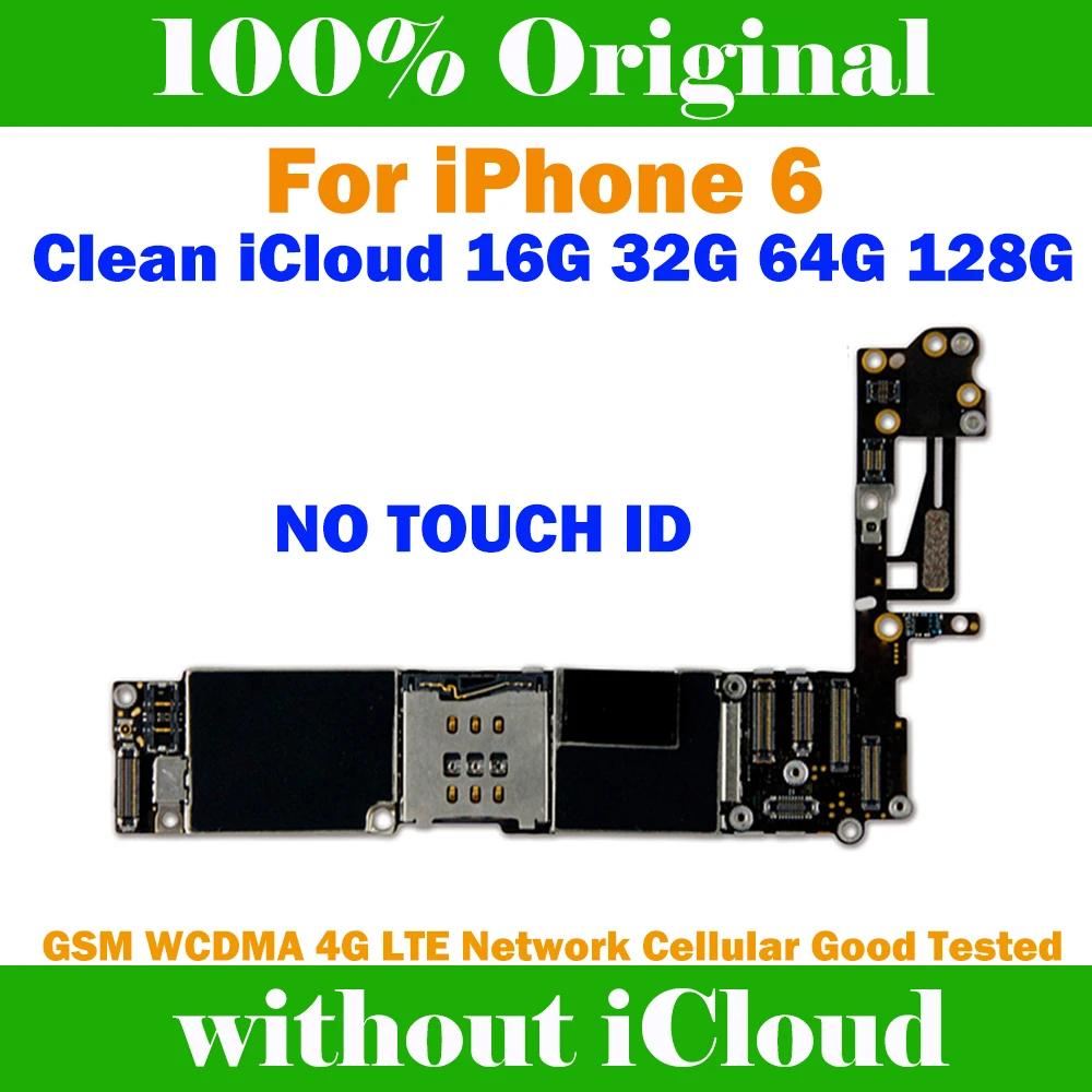 Бесплатная доставка оригинальная разблокированная материнская плата для iphone 6 с