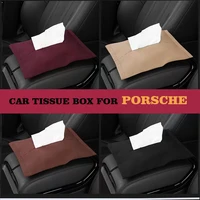 1pcs car tissue box tissue holder auto interior storage decoration car stuff accessories for porsche cayenne macan 718 911