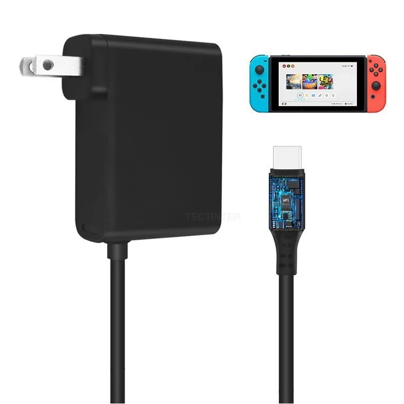 

Switch Charger EU & US Plug AC Adapter Charger Compatible Nintendo Switch NS Game Console 5V 2.4A USB Type C Power