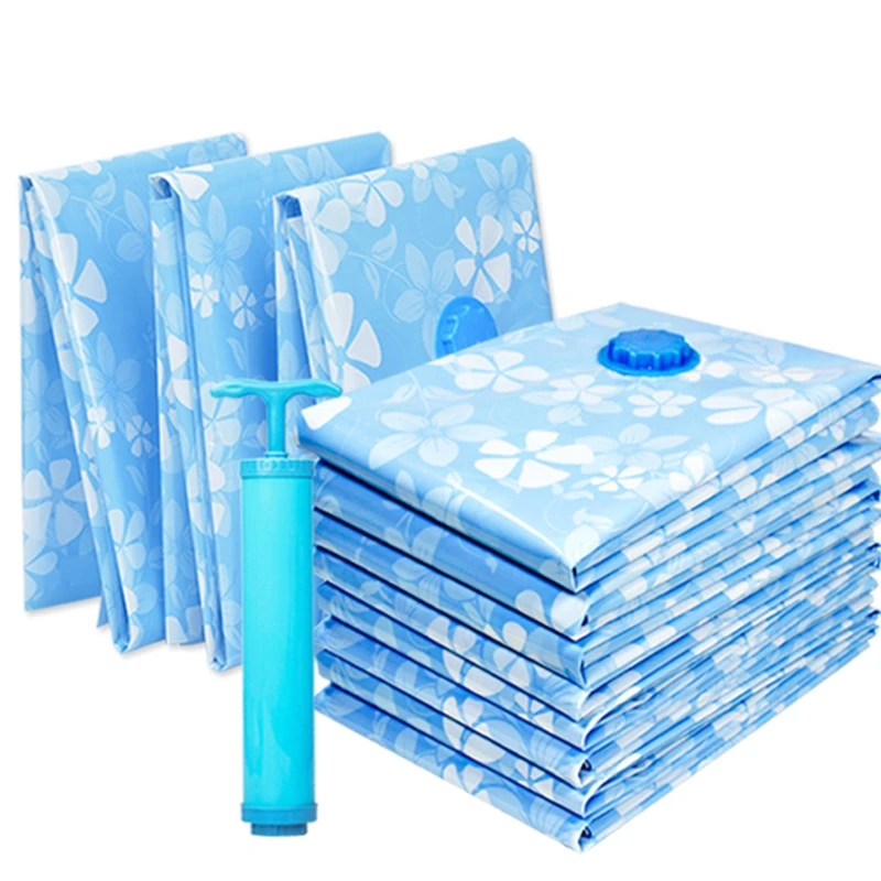

Vacuum Compressed Storage Bag 11pcs/set with Hand Pump Reusable Organizer