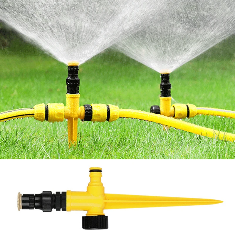 

360 Degree Automatic Sprinkler Device Lawn Water Irrigation Adjustable Spray Nozzles Roof Farm Cooling Sprinkler Garden Supply
