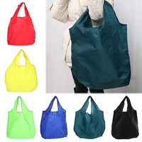 reusable waterproof solid color household storage bags tote bag groceries bag shopping bag
