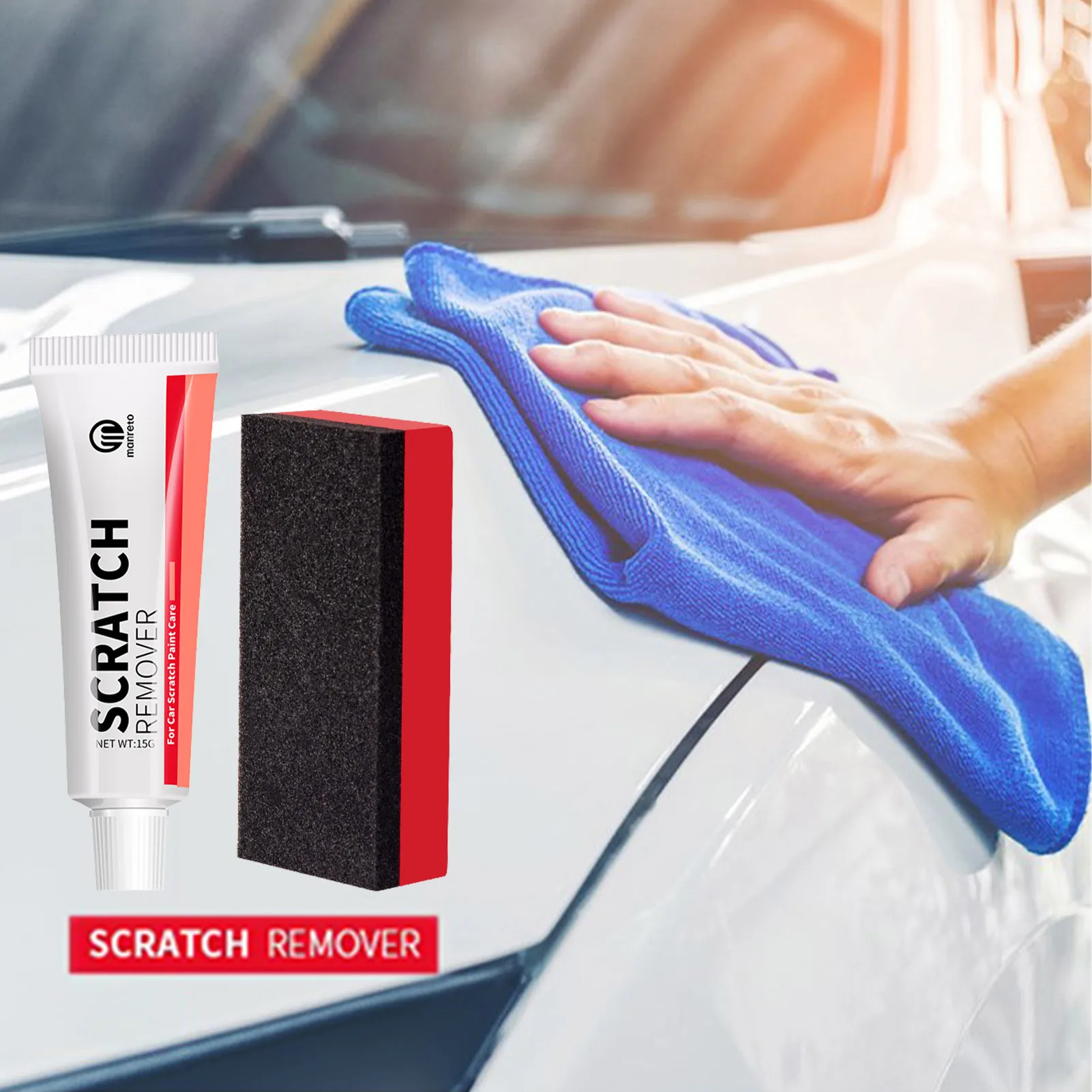 

Scratch Remover For Vehicles Paint Scratch Remover Kit With Sponge Effective Polish Paint Restorer Rubbing Compound Remove