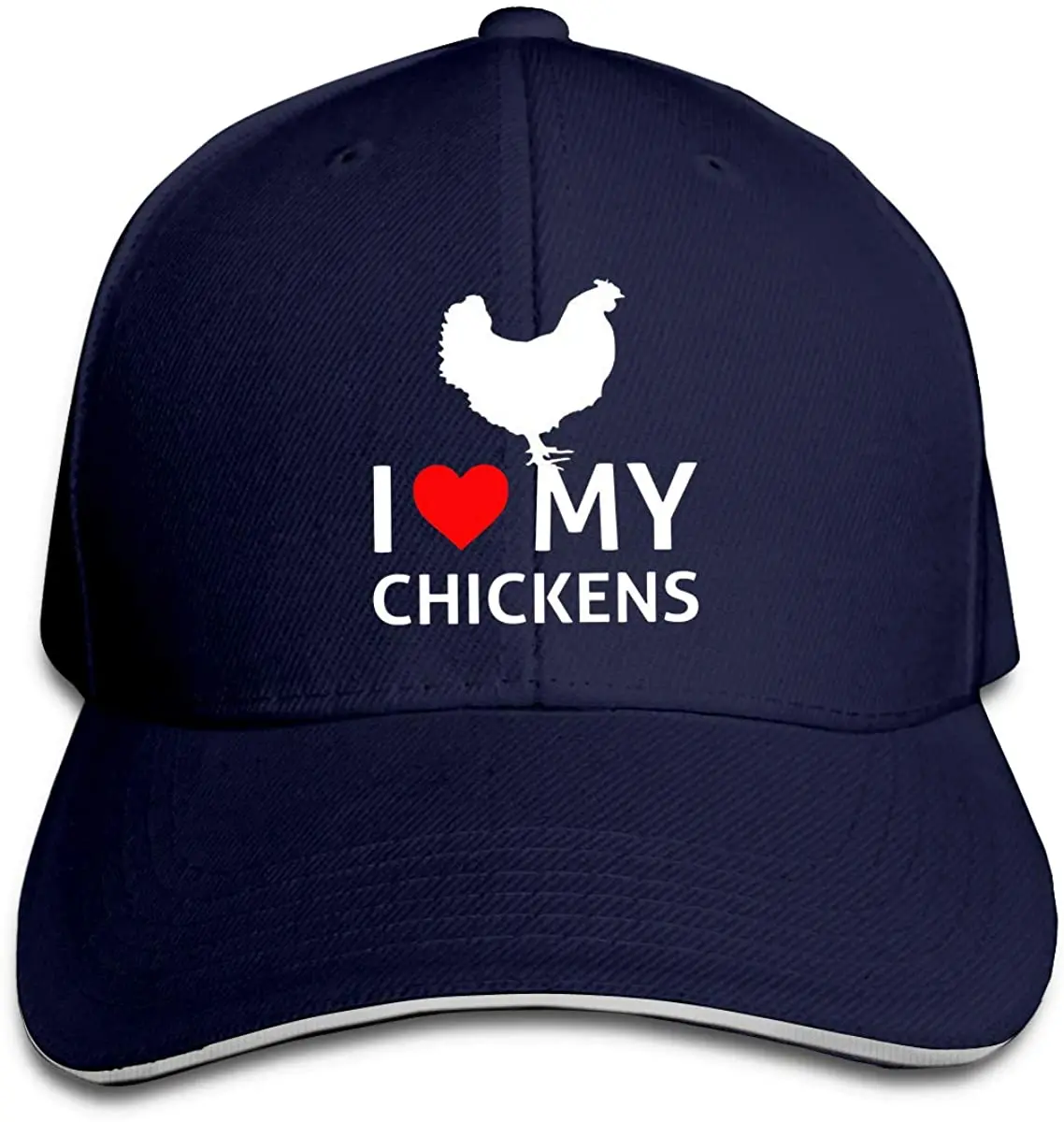 

I Love My Chickens Men Cotton Classic Baseball Cap Adjustable Size