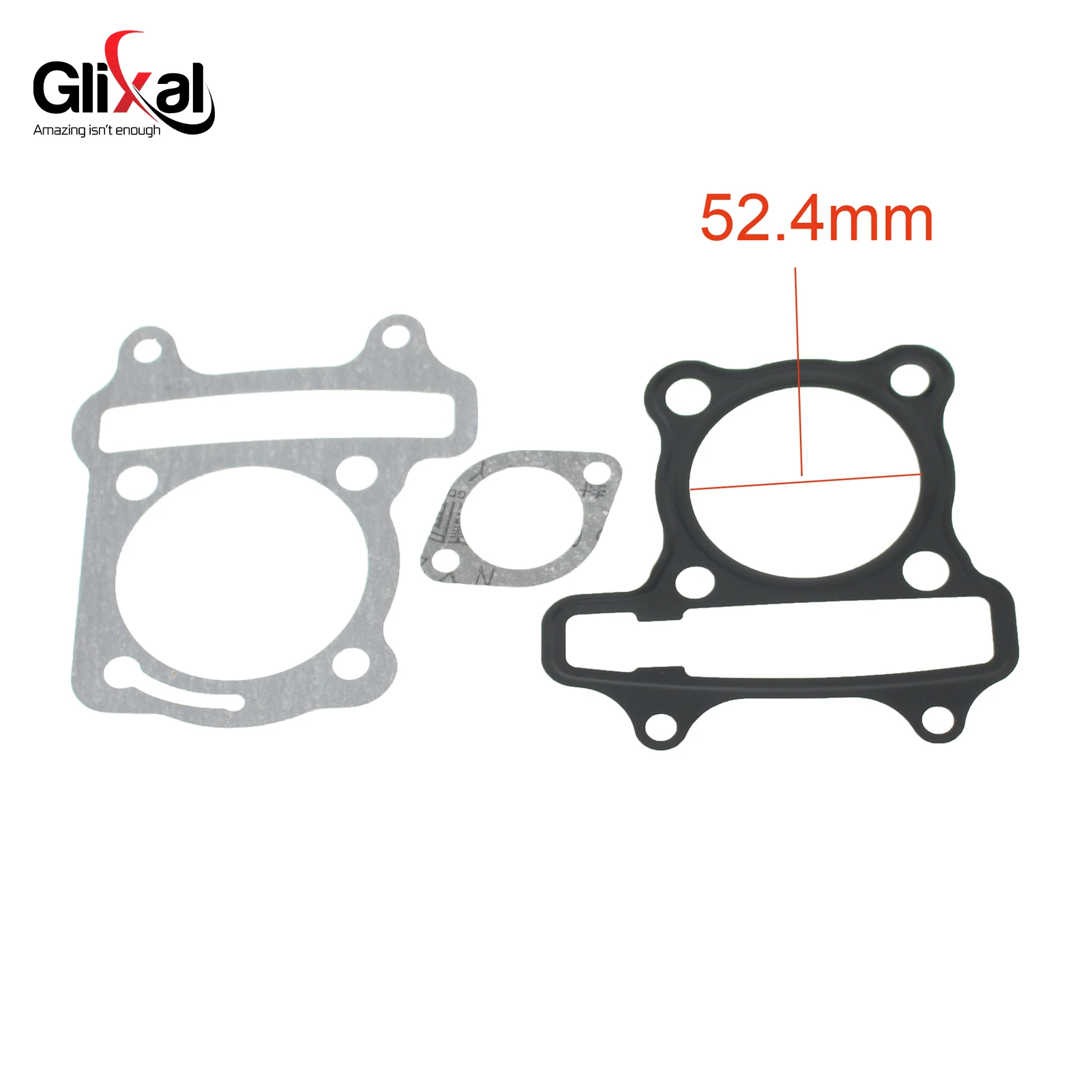 

Glixal GY6 125cc 150cc 155cc 170cc 180cc головка цилиндра и базовый комплект прокладок для 152QMI 157QMJ 4-тактный скутер мопед ATV ДВИГАТЕЛЬ