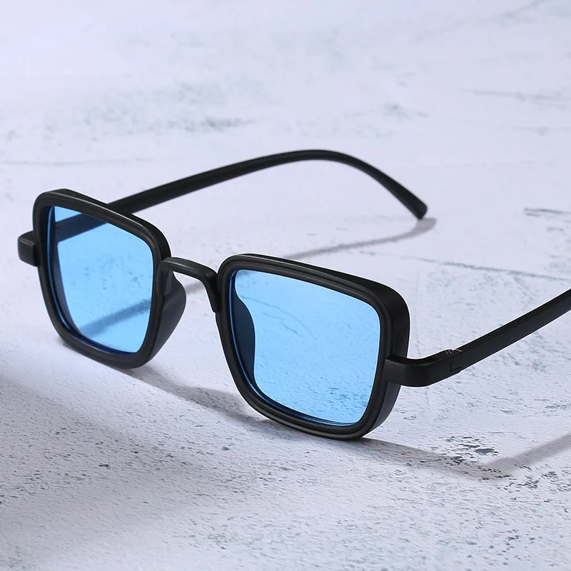 

2022 New Sunglasses Men's Retro Square Steampunk Sunglasses Fashion Ocean Piece Sunglasses