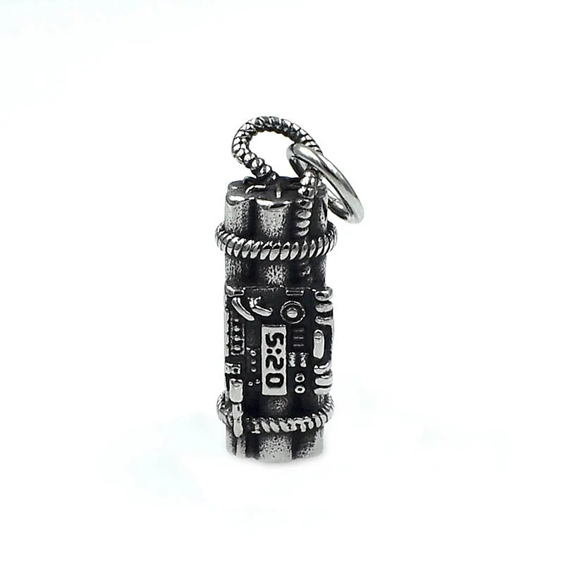 

Punk Rock 3D Stainless Steel Jewelry Lovers Cylinder Pendant For Fashion Men And Women DIY Manual Jewelry Accessories Findings