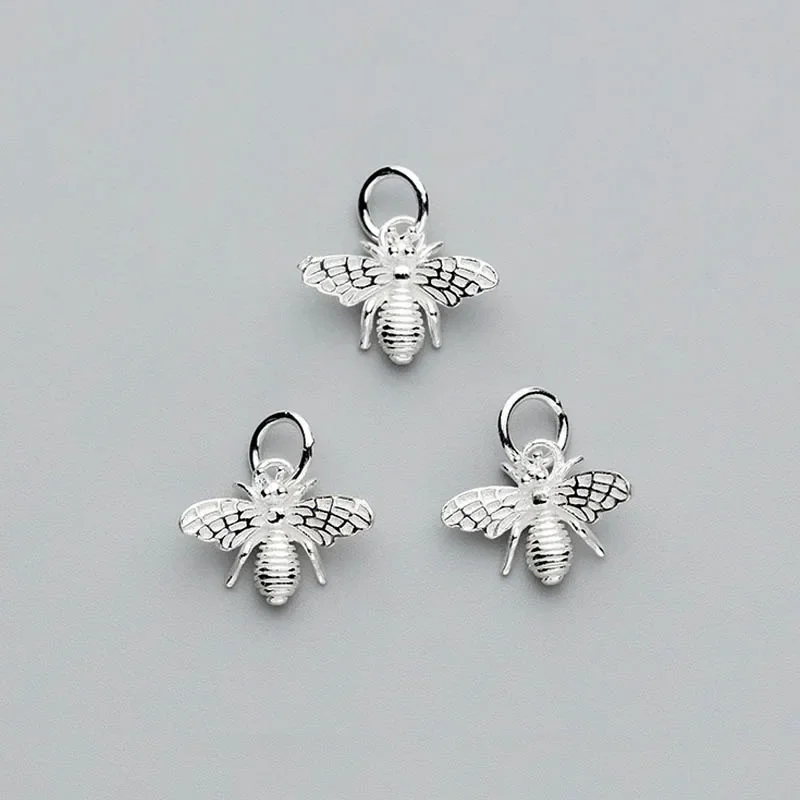TrustDavis Настоящее серебро 925 пробы Модный милый 3D занятые пчелы Очаровательная
