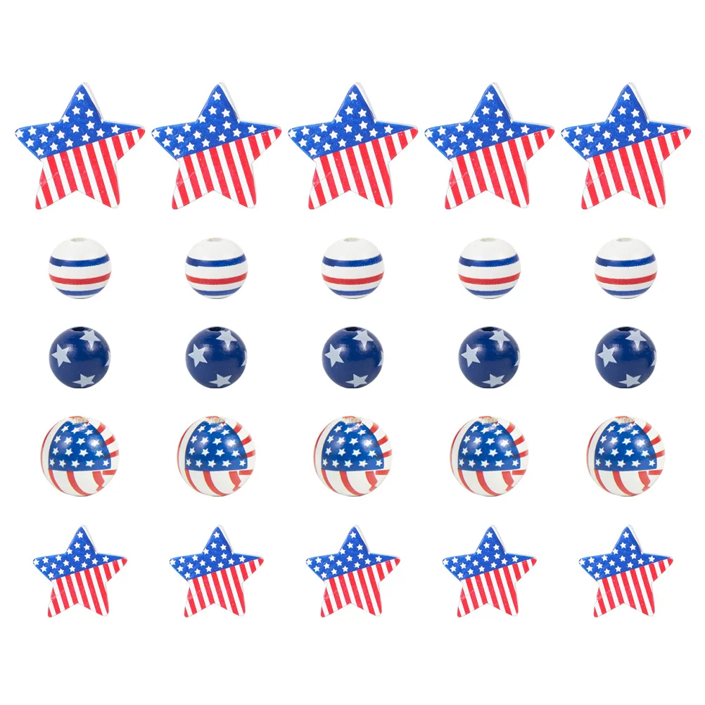 

100 шт., деревянные бусины-гирлянды